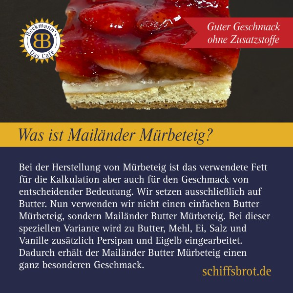 Was ist Mailänder Mürbeteig?